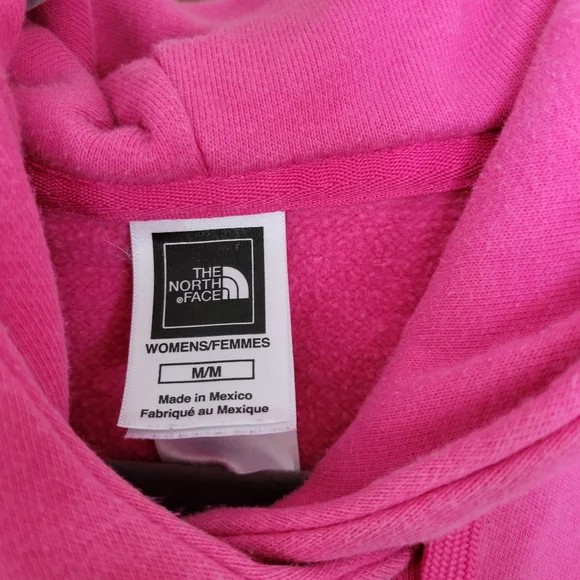 The North Face bright pink women's hoodie sweatshirt with tree graphic - Picture 3 of 9